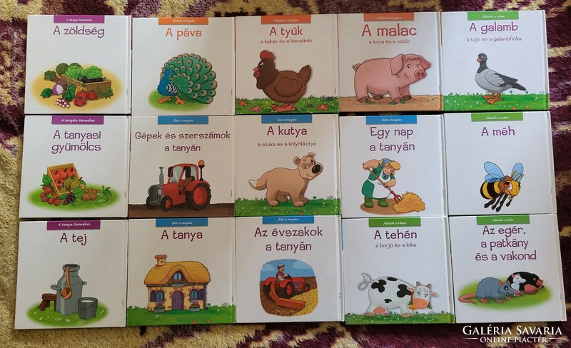 16 db-os gyermekkönyv csomag a tanyáról és állatokról