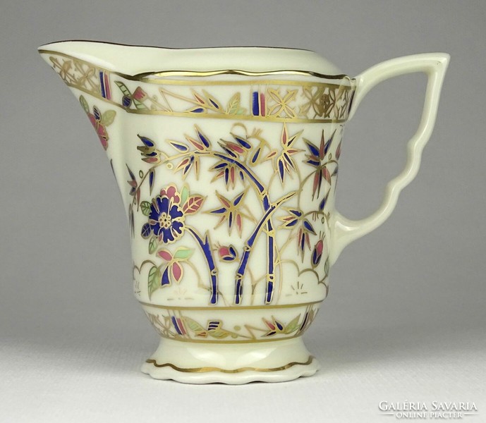 1N380 butter colored Zsolnay porcelain spout with bamboo pattern