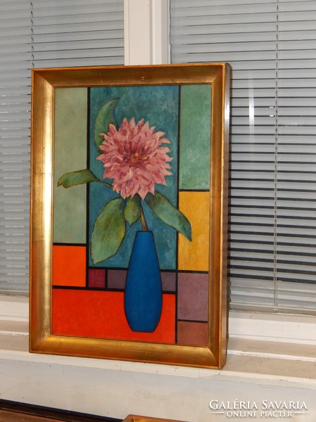 Frame for a 60 X 40 cm picture, in excellent condition, a gift with a playful oil painting