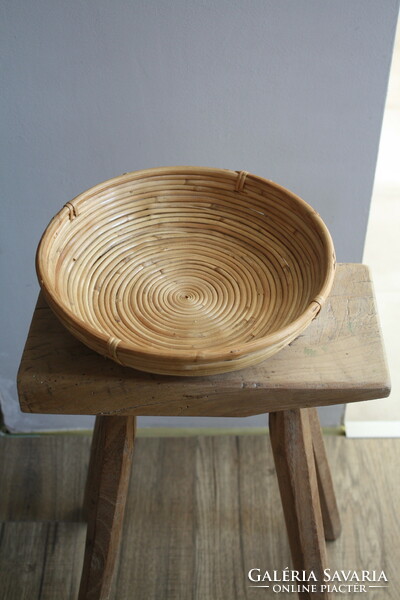 Rattan cane natural basket, storage - in good condition