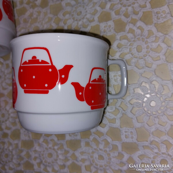 Zsolnay rare red teapot porcelain mug, cup