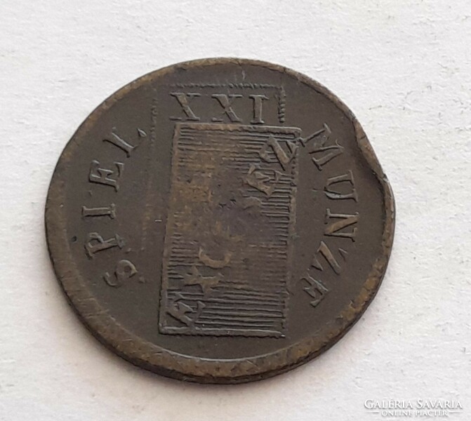 Mutatós német bronz játékpénz az 1940-es évekből.