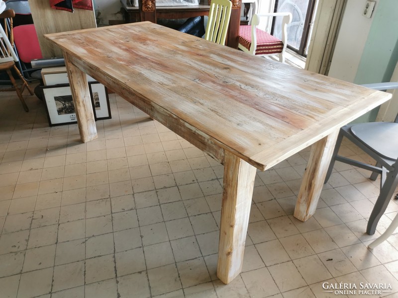 Pine table (smooth surface, treated with wax)