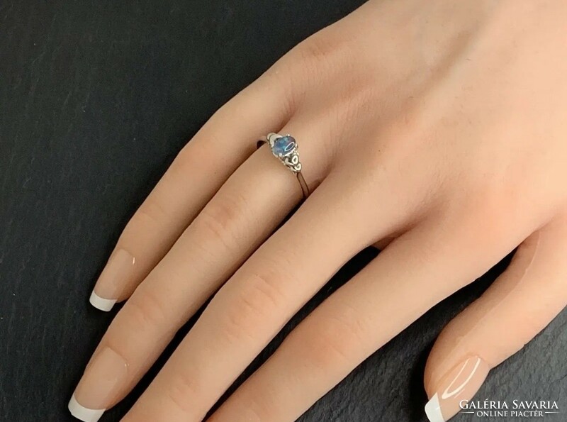 Opál drágaköves/ sterling ezüst gyűrű, 925  - új 55 ös mèret