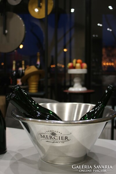 Francia polírozott ónöntvény Mercier Champagne dupla magnum pezsgőhűtő