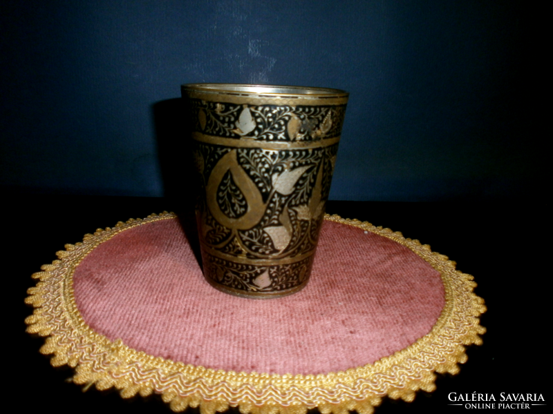 Gold-plated bidri goldsmith's display cup