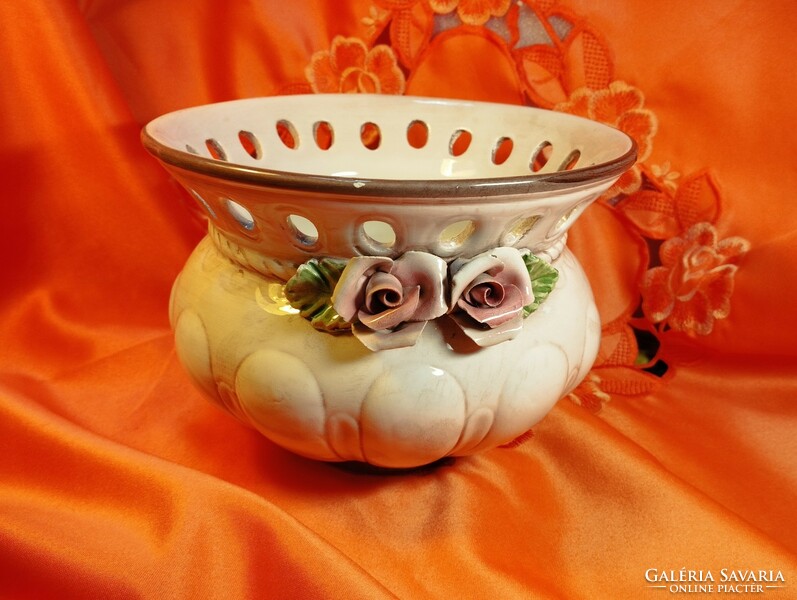 Beautiful antique openwork porcelain bowl