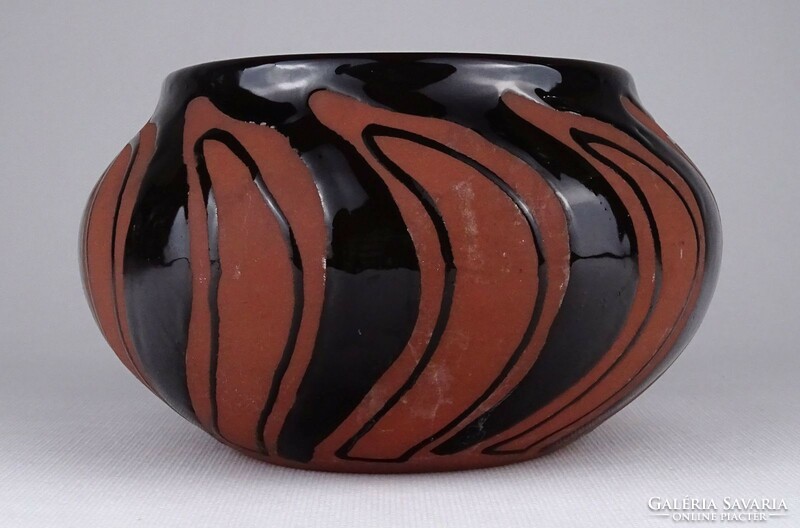 Art Nouveau half-canvas ceramic bowl marked 1Q615