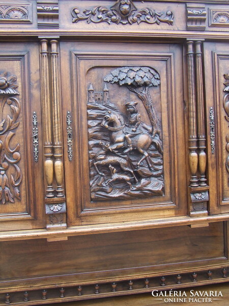Renaissance carved sideboard