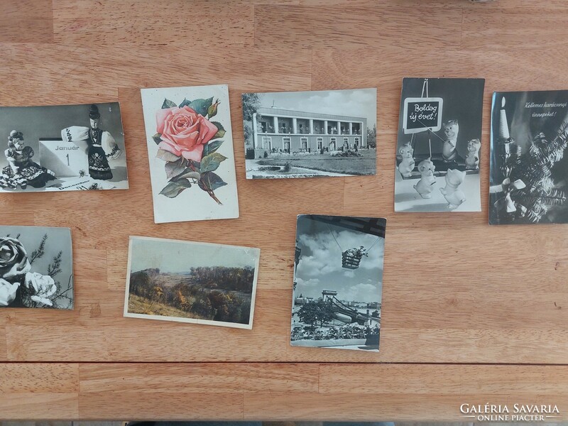 (K) old postcards together