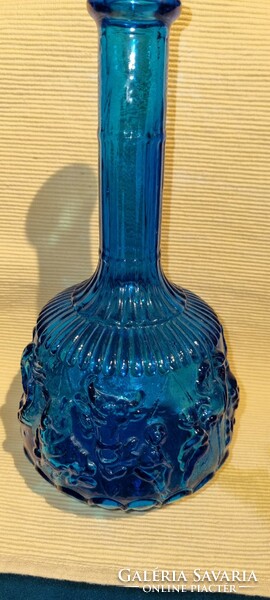 Vintage Cobalt Blue Zodiac Italian Glass