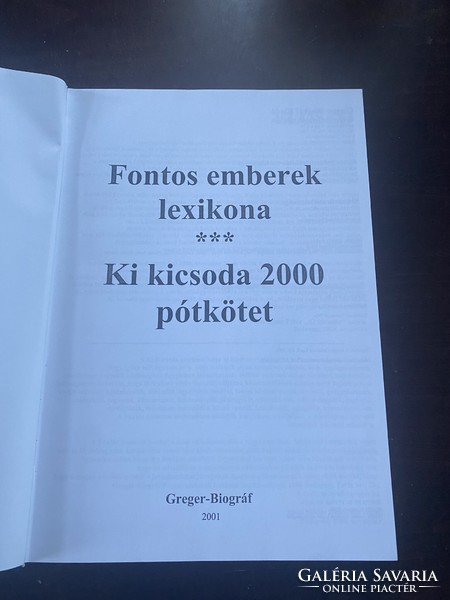 Hermann Péter: Ki kicsoda 2000 Pótkötet