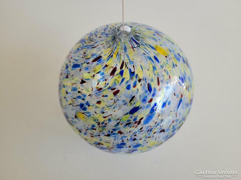 Muránói gömb színes üveggömb függeszthető díszüveg 15 cm
