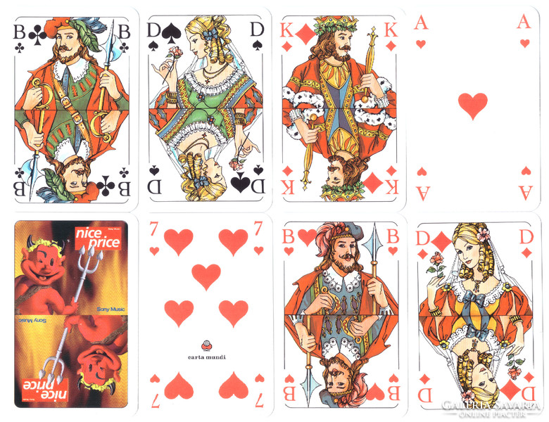 114. Francia sorozetjelű skat kártya berlini kártyakép Carta Mundi 2000 körül 32 lap