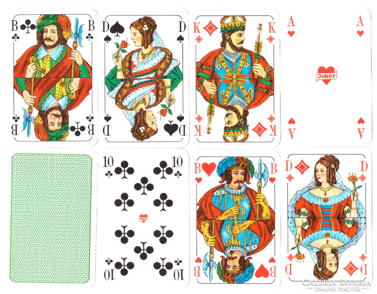 128. Francia sorozetjelű skat kártya berlini kártyakép Joker 1985 körül 32 lap
