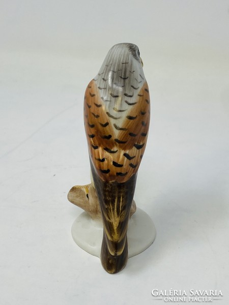Herend porcelain falcon, bird of prey figure (8cm) rz