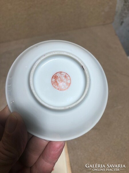 Hajdúszoboszlói emklék tányér, porcelán , kinai, 12 cm-es.2072