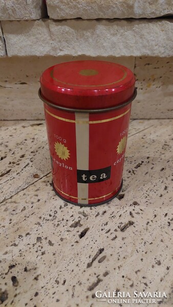 Ceylon teás régi pléhdoboz szép állapotban
