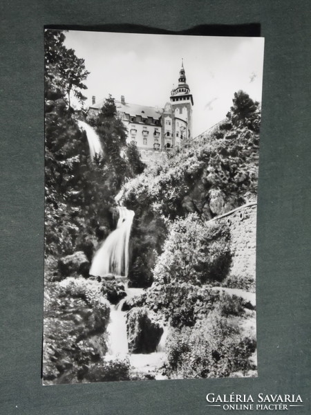 Képeslap, Miskolc, Lillafüred vízesés a  Palota szállóval
