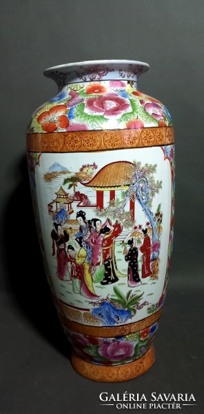 Hatalmas Kínai váza ALKUDHATÓ design jelzett régi
