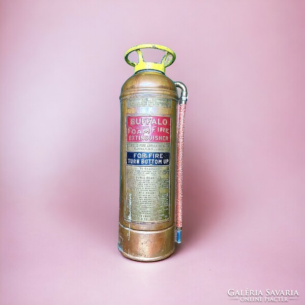 Antik, retro USA tűzoltó készülék, porral oltó