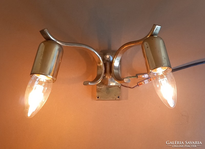 Hollywood regency style two bulb wall lamp negotiable design vintage
