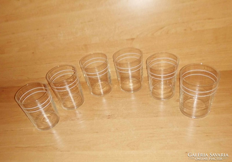 Antik vékony üveg pohár készlet - 6 db egyben (1/K)