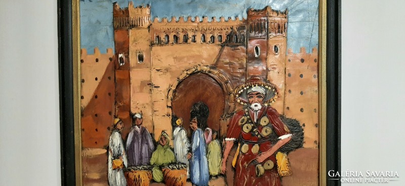 Painting 3d: lakroune, Moroccan painter, 59x69