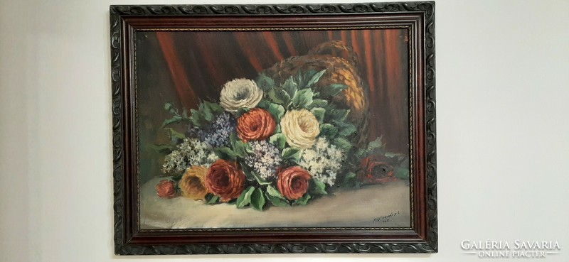 Mesterházy:Virágcsendélet , 65×47