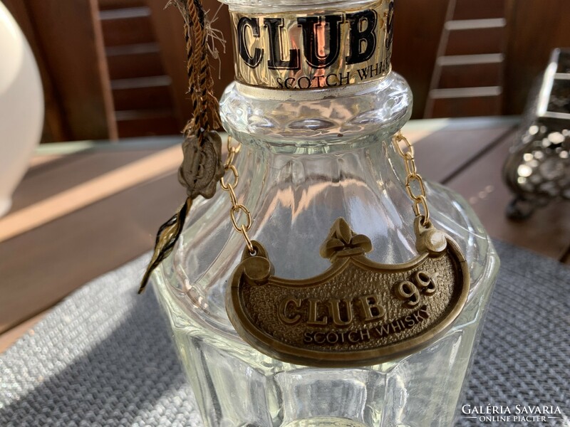 Retro club '99 scotch whiskey drink bottle with old cork