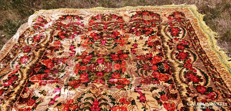 Angelic bedspread handmade silk weave, baroque style rarity
