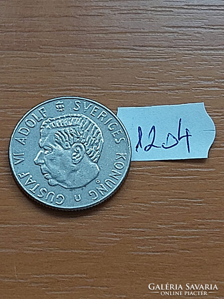 Sweden 1 kroner 1973 u gustaf vi adolf 1204