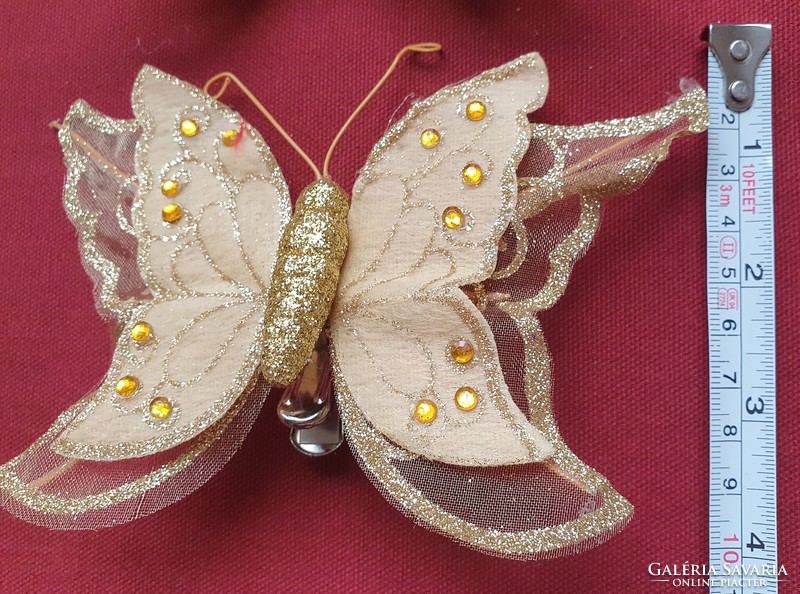 2db csipeszes húsvéti tavaszi őszi dekoráció pillangó csíptethető dísz kellék