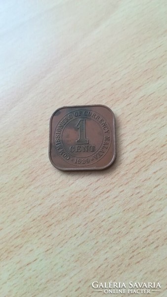Malaysia - malaya 1 cent 1939 12x12 mm