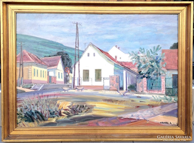 Orosz László (1928-2000 : Visegrádi házak , 50x70 cm.