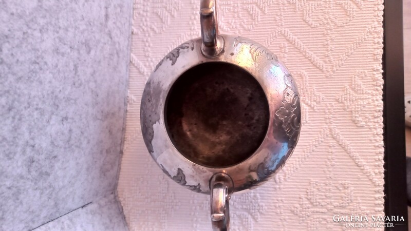 Old silver-plated metal sugar bowl, No. xx. From the first half.
