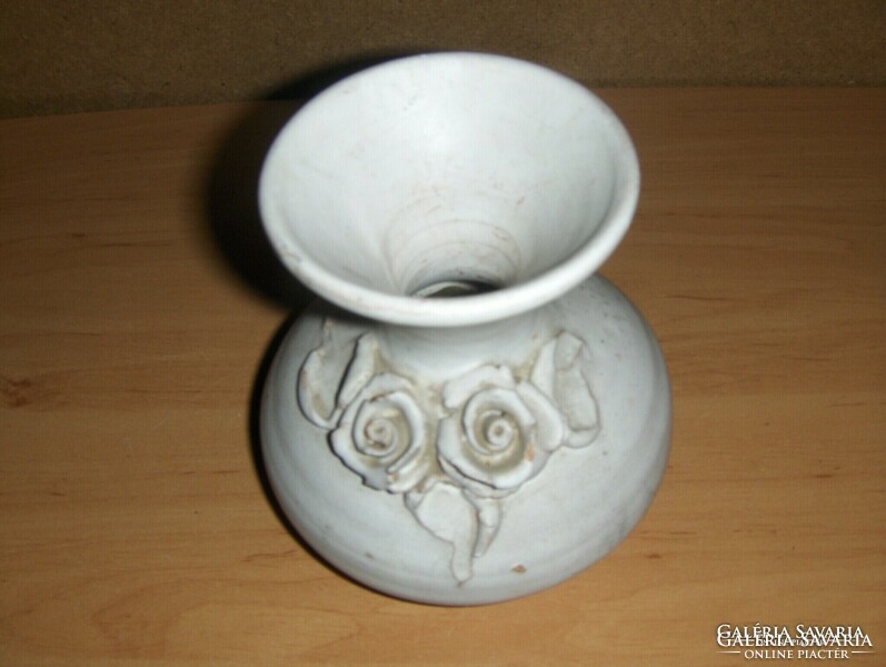 Pink ceramic vase, 11cm high (12)