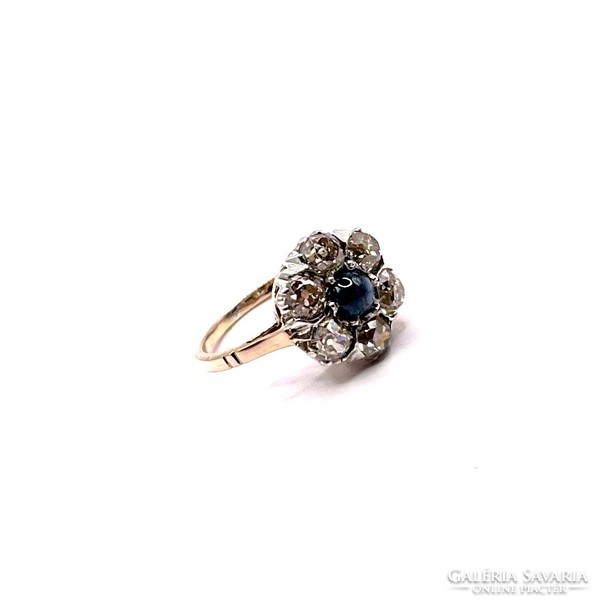 4709. Margaret ring with blue sapphire and diamonds