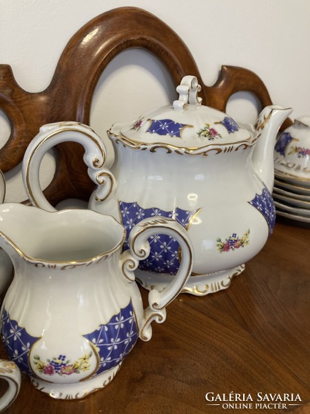 Zsolnay porcelain 6 pcs. Tea set, marie antoinette