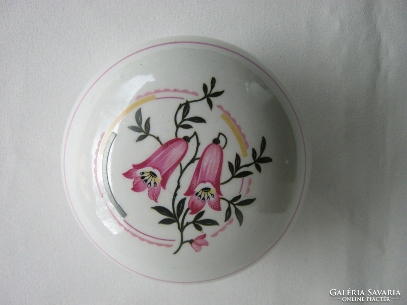 Zsolnay porcelán harangvirágos bonbonier vagy ékszertartó