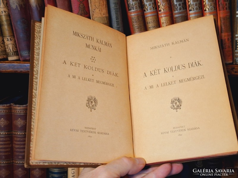 1892 első kiadás! .RÉVAI TESTVÉREK -MIKSZÁTH K. MUNKÁI-A KÉT KOLDUSDIÁK--A MI A L... -GOTTERMAYER K.