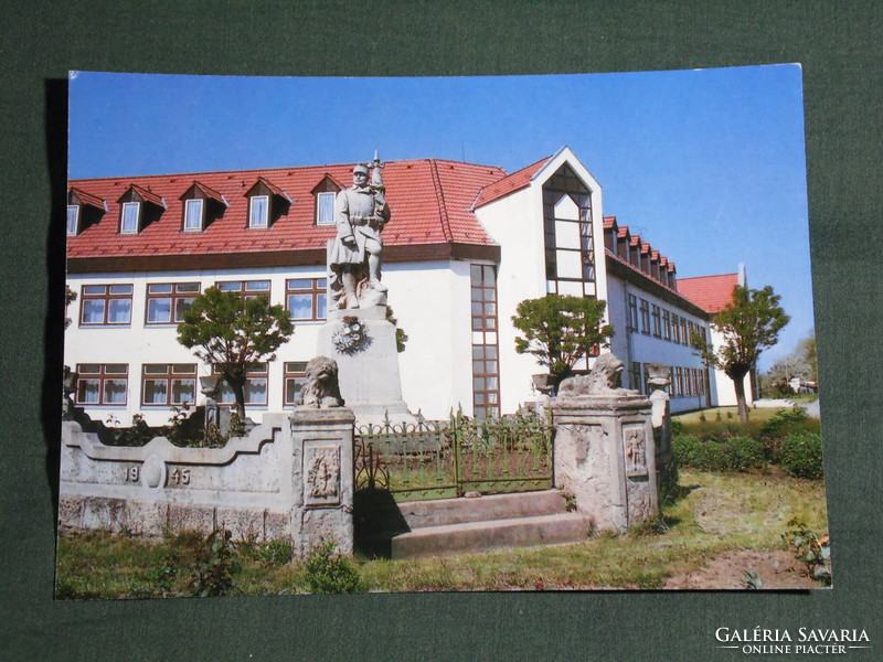 Postcard, Ábádzalók heroic monument, panorama detail