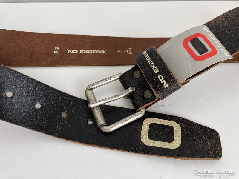 No excess unisex leather belt - new