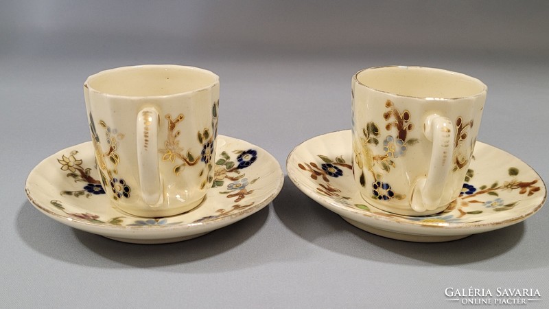 Antique Zsolnay mocha and coffee cups 2 pcs