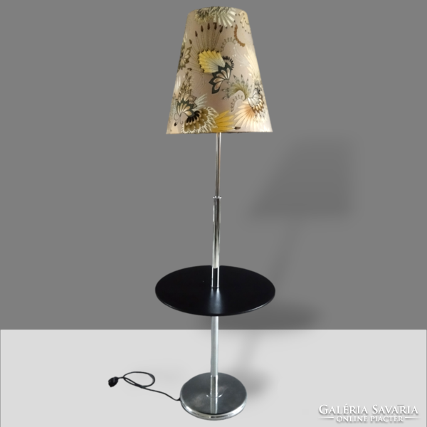 Floor lamp with folding table