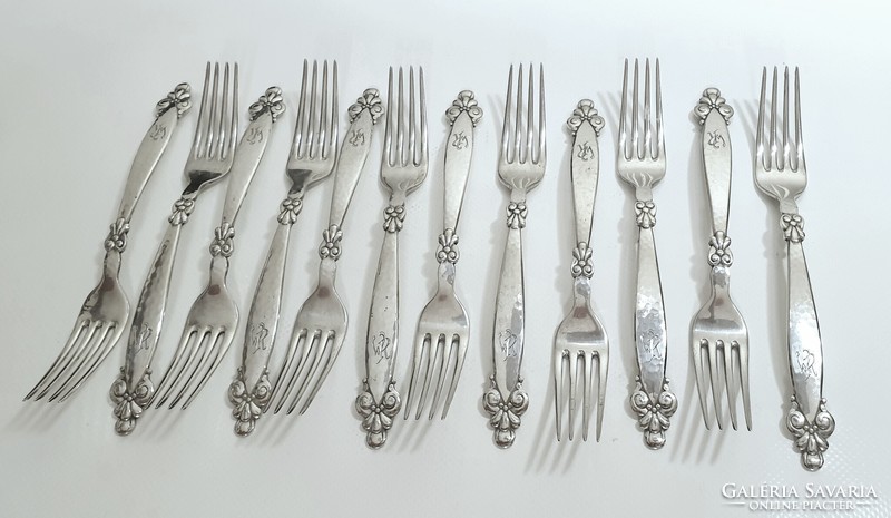 12 személyes, ezüst, Wilkens&Söhne, Schloss Kronborg 191 darabos evőeszköz készlet
