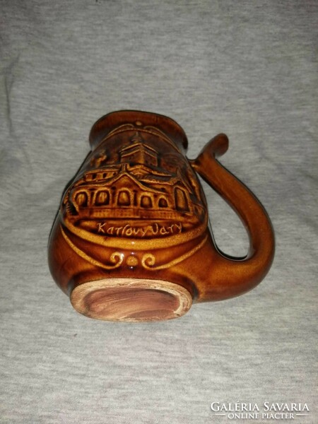 Retro glazed ceramic karlovy vary cup (a4)
