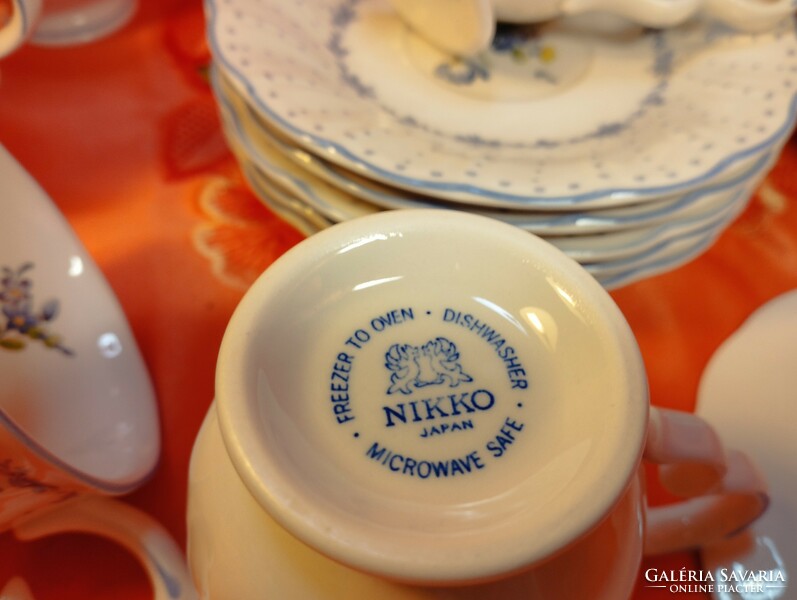 Nikko, minőségi japán porcelán kávés készlet, 12 db.