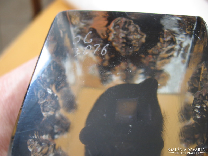 Ingrid glas black-transparent ice glass crystal vase