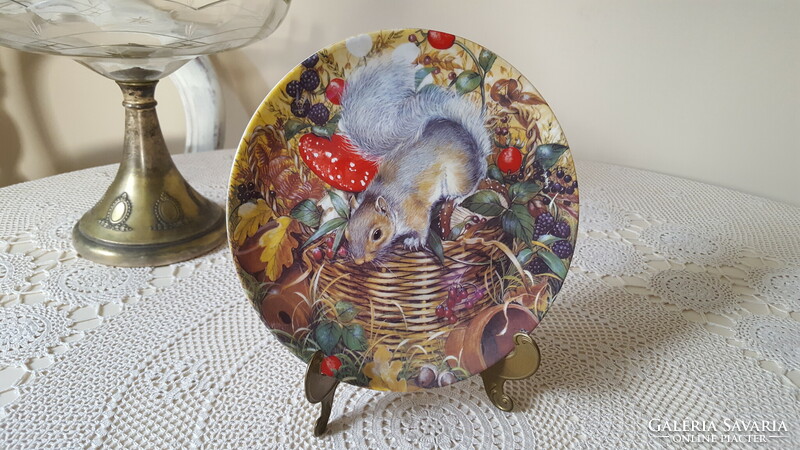 English coal port squirrel, porcelain decorative plate, wall decoration